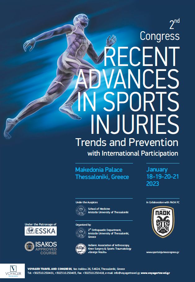 2nd Congress Recent Advances in Sports Injuries